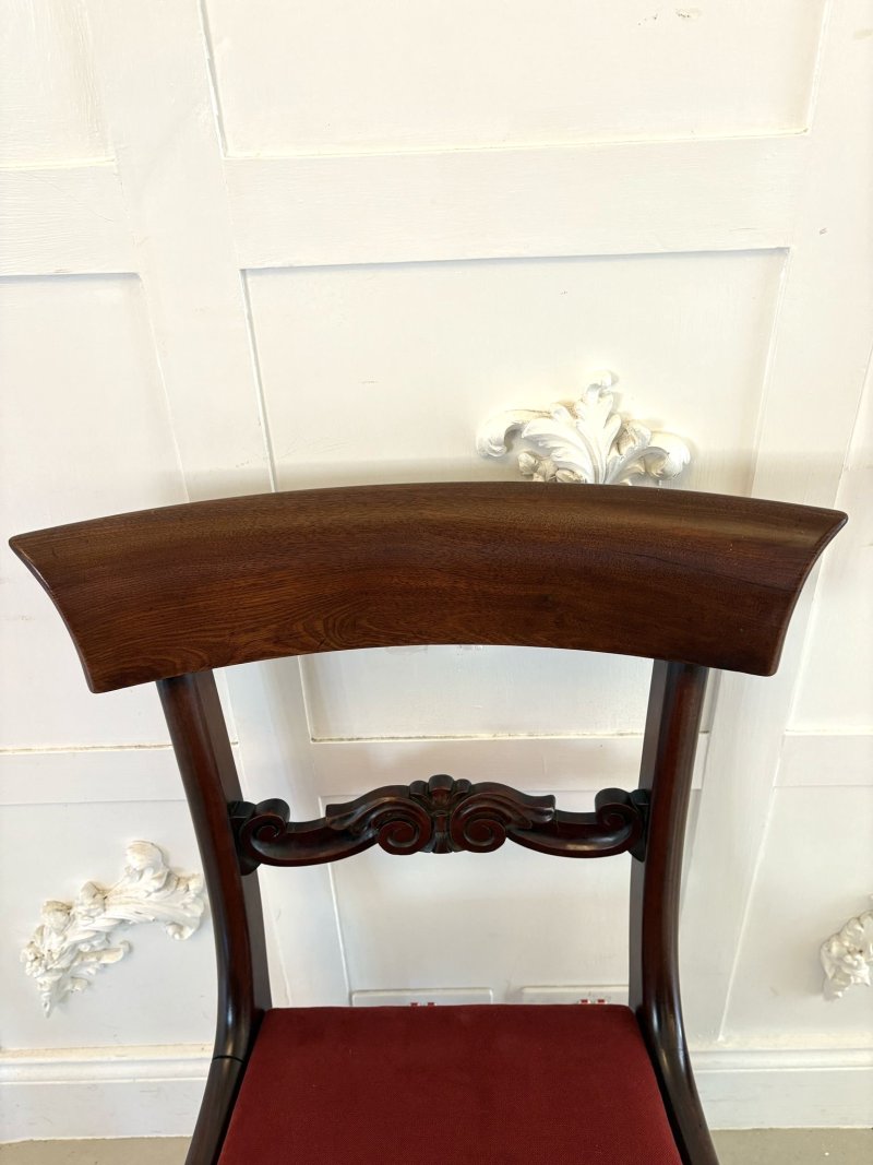 Set of 8 Antique Regency Quality Mahogany Dining Chairs - Image 9